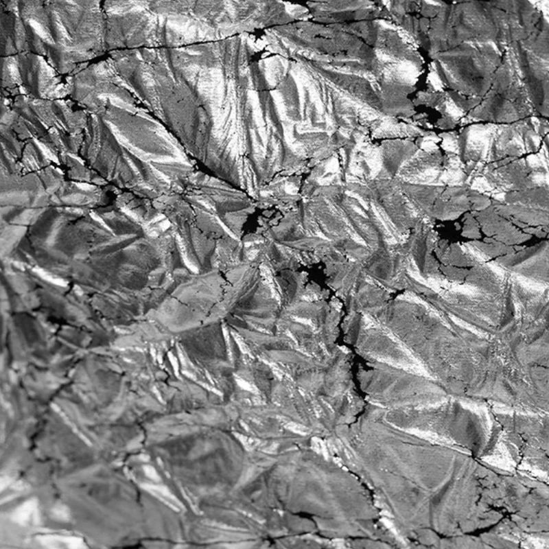 الفضة السوداء المغلفة التجعيد النسيج الصخور الملمس المتعثرة سميكة تصلب المواد التجاعيد متجعد الملابس الإبداعية مصمم #5