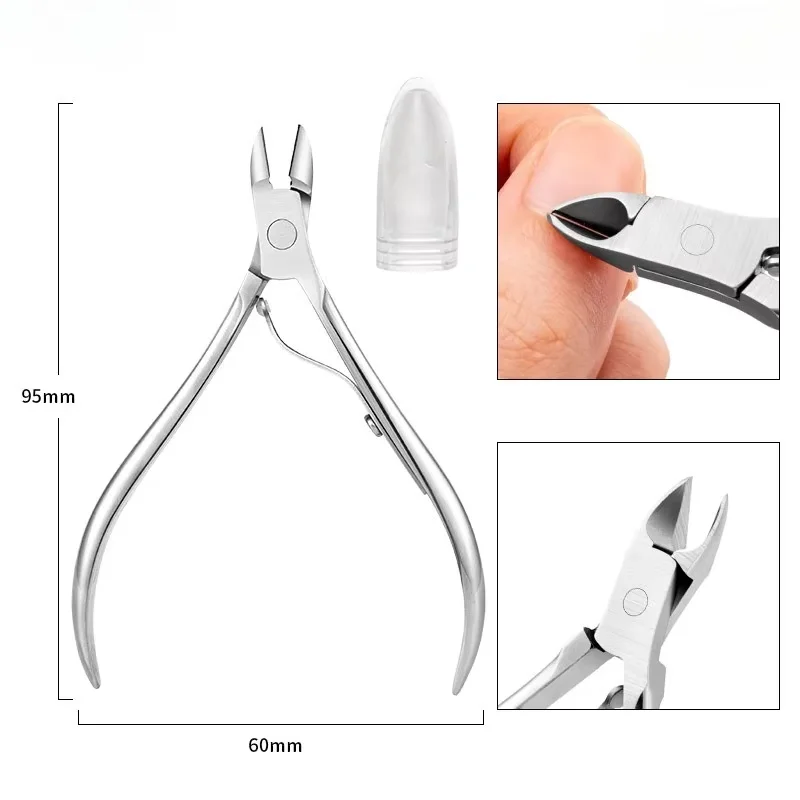 1Pcs Silver Nail Cuticle Nipper Clipper Scissor Plier Dead Skin Remover Clear Handle Nail Art Tool For Beauty Salon Manicure image 6