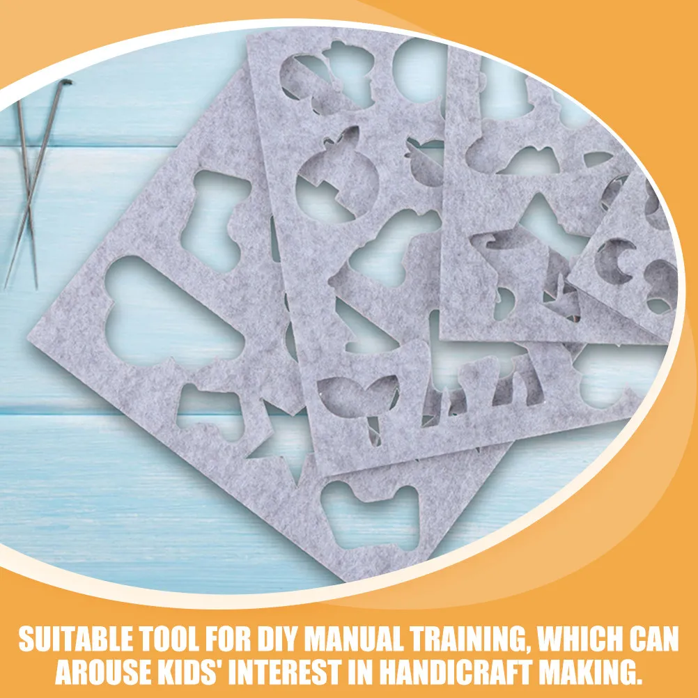 4Pcs Wool Felting DIY Mold Set Adorable Design Felting Applique Templates for Handicraft Training Craft Shaping Tool Starter Kit
