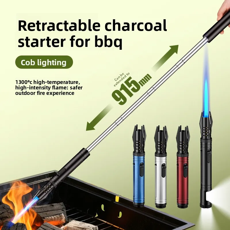 Nuevo encendedor de Gas butano, encendedor inflable extendido de mano para acampar al aire libre, barbacoa, encendedor de moxibustión, carga directa portátil