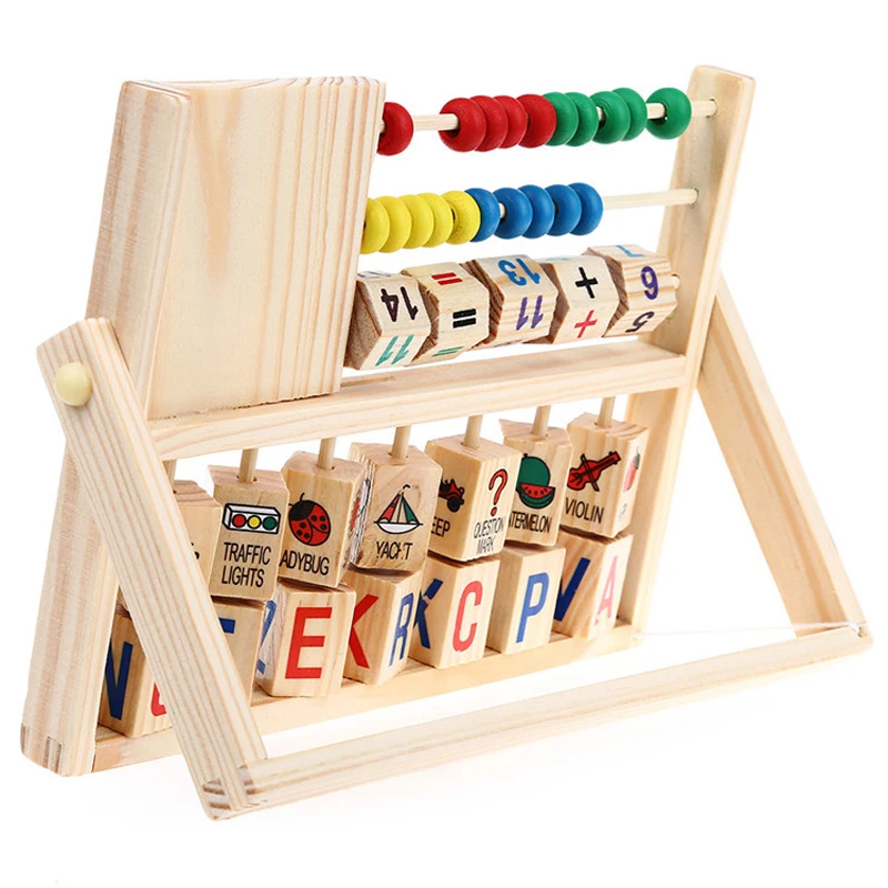NEW  Educational Toys Multi-function Smile Clock Computing Frame Wooden Toys Early Childhood Teaching Gifts for 