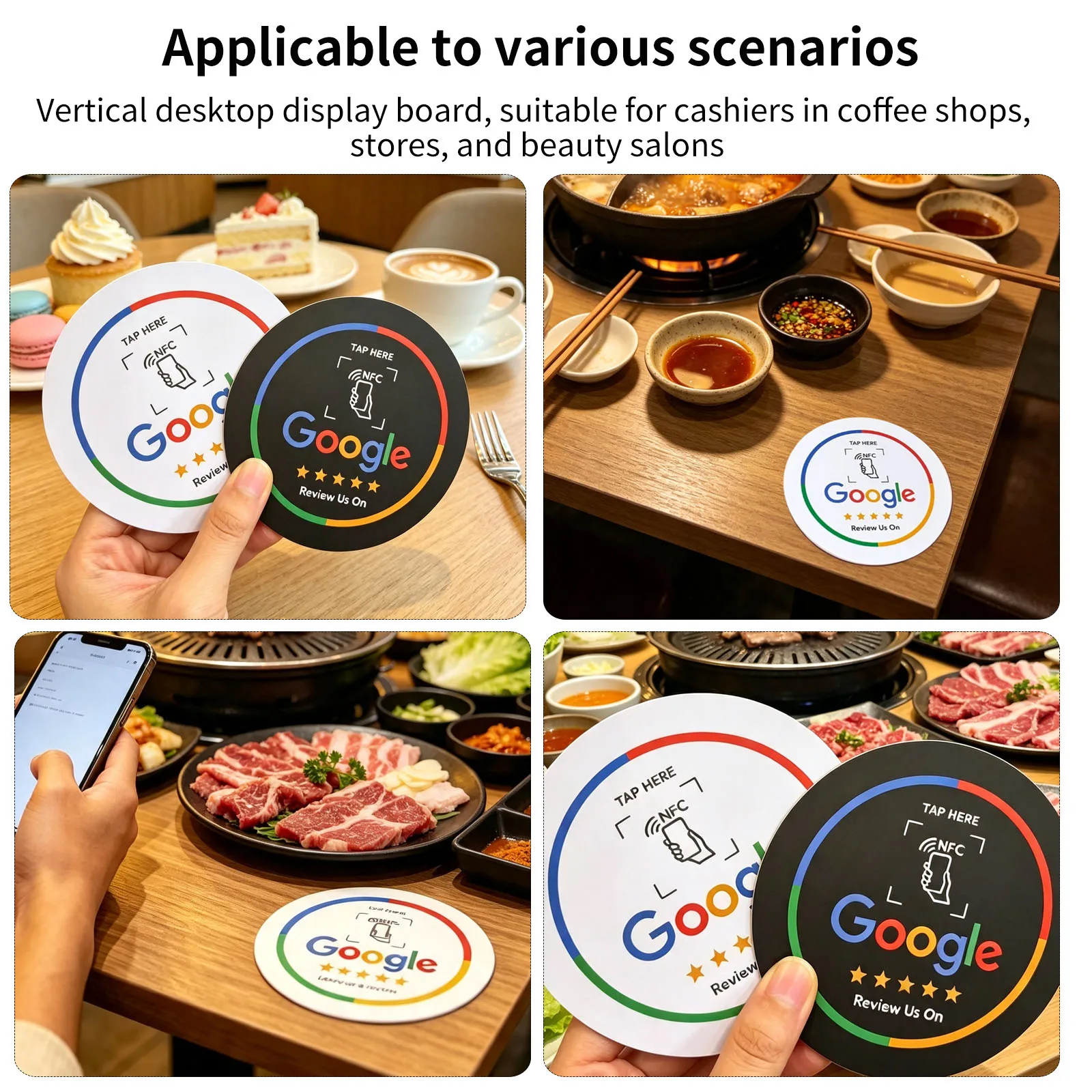 RFID 13.56MHz NTAG215 Adhesive NFC Sticker Tag Rewritable Contactless Induction Label For Store Surface Mount Display