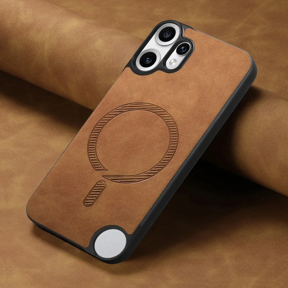 

Pop For Nothing CMF Phone 2 Pro 5G Magsafe Case Leather Back Panel Wireless Charge Funda CMF Phone 1 Case CMF Phone2 Pro Phone1