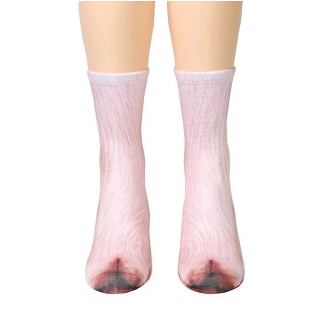 Chaussettes unisexes à semelle de patte d\'animal pour hommes et femmes, tube décontracté, cadeau de nouveauté, mode heureuse, drôle, Kawaii,