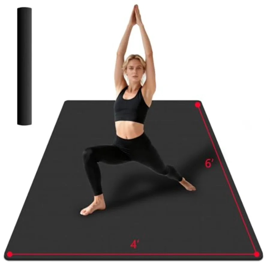 

Extra Large Yoga Mat Thick Exercise Mat for Men and Women, Non-Slip, Durable Workout Mat for Home Workout, Yoga, Pilates, Stret