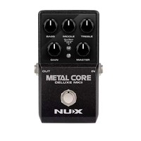 NUX METAL CORE DELUXE MKII high gain preamp pedal with 3 distinctive high gain amp models including the Duo Rect, Fireman, VH 4
