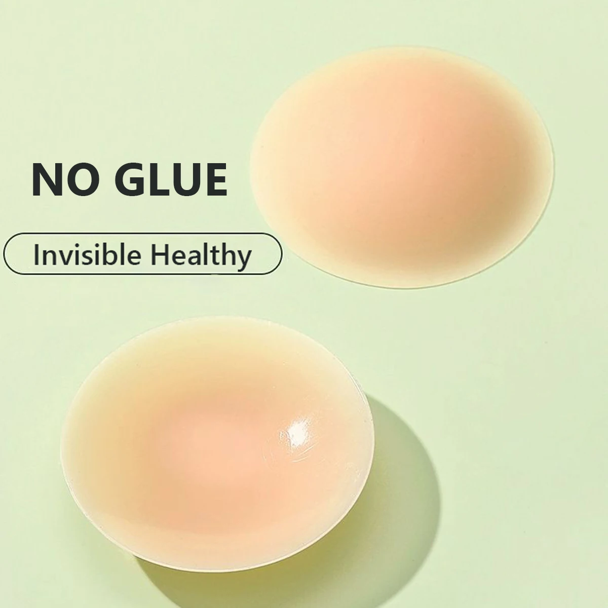 3 Pairs Washable Reusable 10cm No Glue Sticky Nipple Cover Plunge Invisible Silicone Nubra Stickers Breast Pads Pasties Healthy view 4