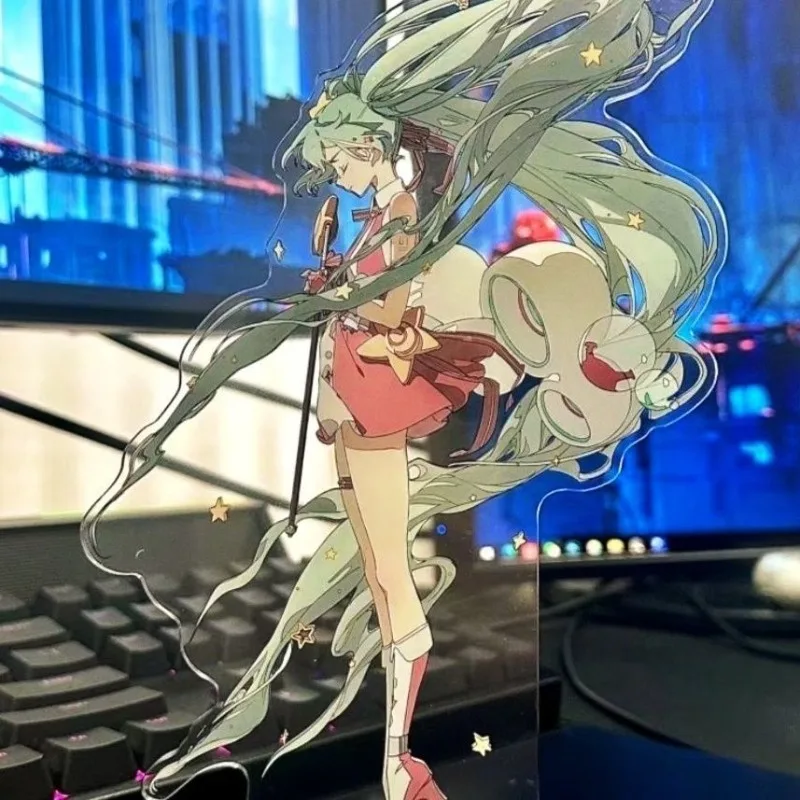 Nowy Hatsune Miku akrylowy stojak rysunek Hatsune Miku projekt Diva urządzenia peryferyjne anime dobrze wyglądający delikatny prezent na biurko