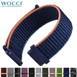 WOCCI Nylon strap Watch Band 18mm 20mm 22mm Watchband Bracelet Quick Release for Men Washable Bracelet Hook and Loop Fastener