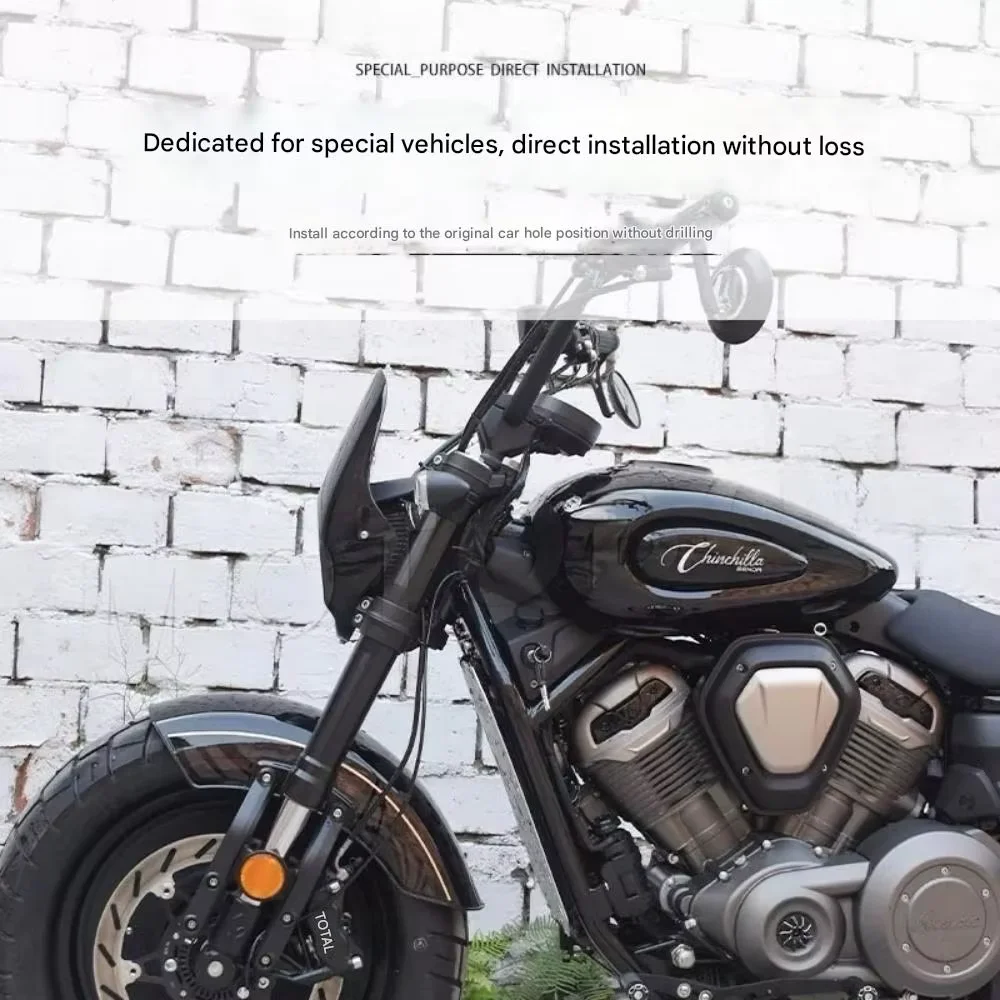 ل Benda Chinchilla 500/450 التحديثية المصابيح الأمامية الأصلية خنزير رئيس هود الجبهة الرياح منحرف غطاء الزخرفية الملحقات #3