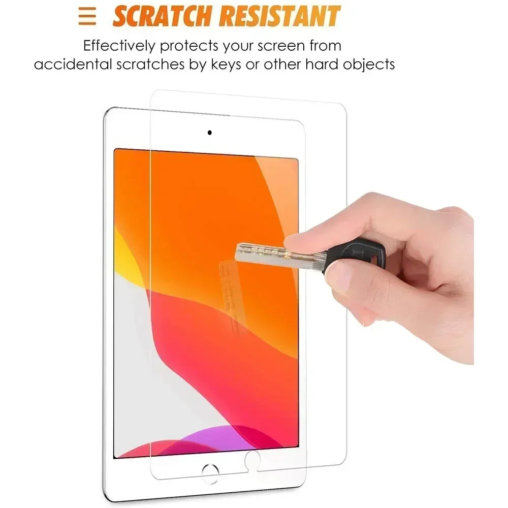(3 Pack) Tempered Glass For Apple iPad 8 10.2 8th Gen 2020 A2270 A2428 A2429 A2430 Full Coverage Screen Protector Tablet Film