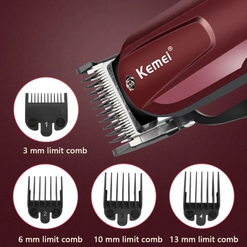 KM-2600-cortadora de pelo profesional para hombre, cortadora de barba y pelo ajustable, eléctrica, recargable