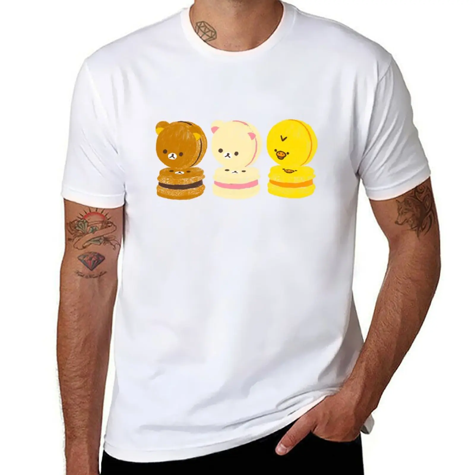 

Rilakkuma Macarons T-Shirt t shirts designer man t shirts high quality luxury brand t shirt man plain T-shirt