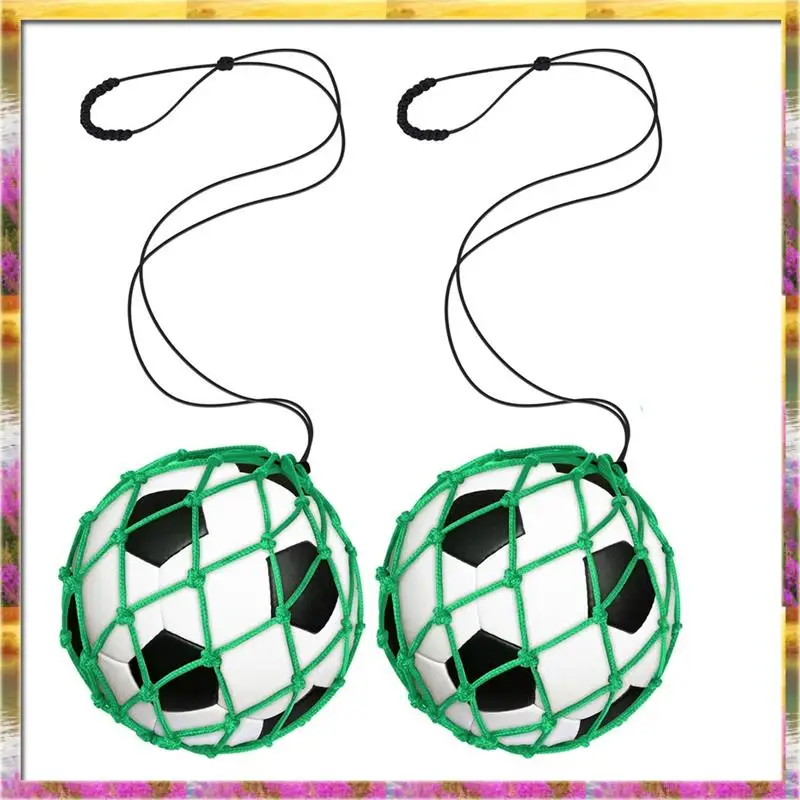 Rede de bola de futebol, 2 peças, amigável ao orçamento, para bola, tamanho 3, 4, 5, solo, auxílio para treinamento de prática de chute de futebol