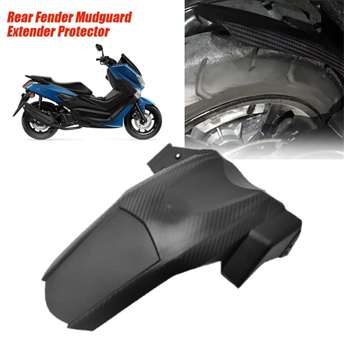 Motorcycle Rear Mudguard Splash Guard Extender for Yamaha NMAX150 Nmax155 Nmax 125 2015-2019 Fender Splash