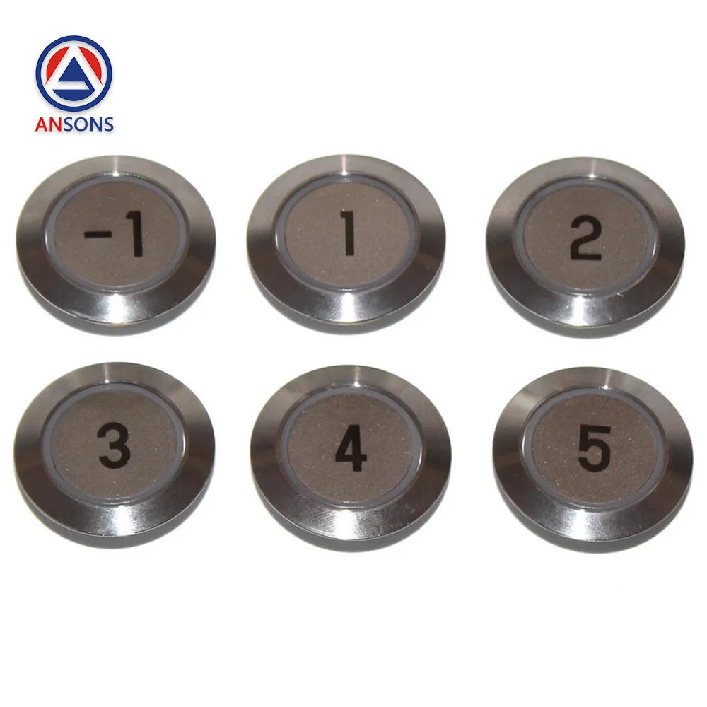 BR27C OTIS Elevator Button Smooth Edge Character Style Hole 27 mm Ansons Elevator Spare Parts