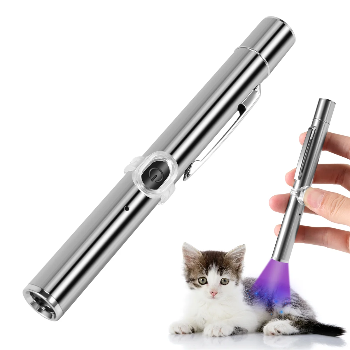 Lampe portable en bois, lumière noire UV pour chien de compagnie/chat, détecteur de teigne, détecteur d'urine animale, aste