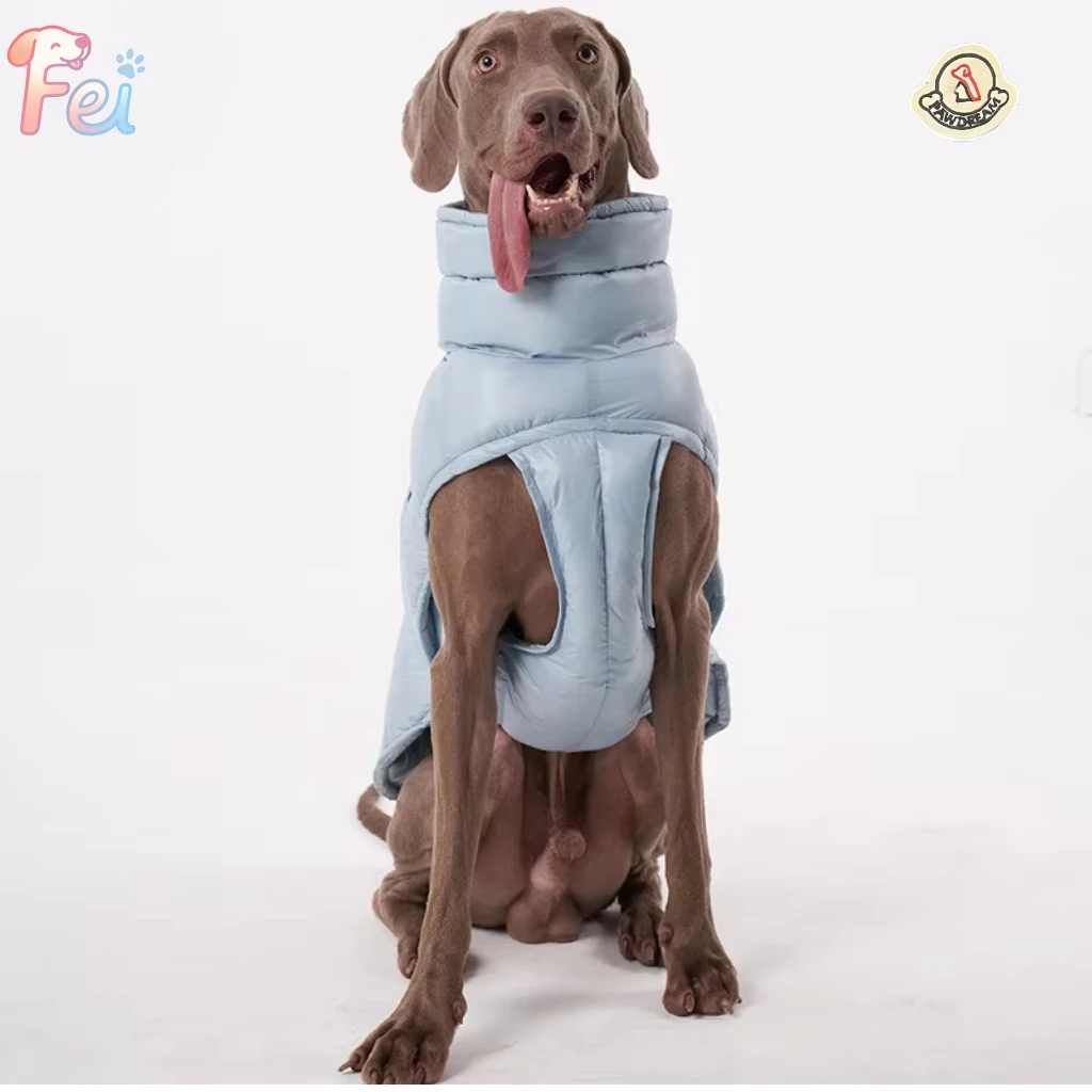 Roupas para cães de estimação Casaco grande à prova de vento de inverno |   Jaqueta com capuz forrada de lã espessada para raças pequenas e grandes Bulldog Francês
