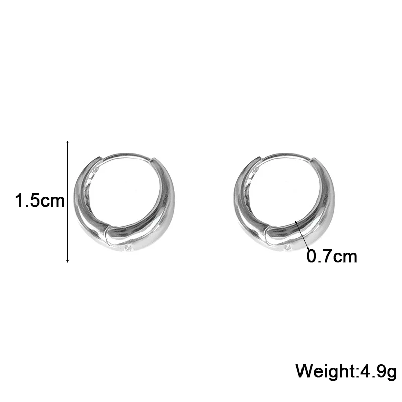 Mini Loop Earrings for Women Gold Color Metal Hoop Earrings Open Cuff Design Simple Punk Personality Small Loops boucle d’oreill