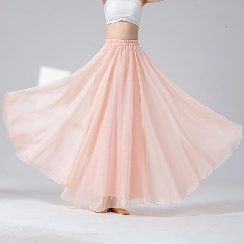 

Classical DancePants Women Fairy Style Gentle Wind Elastic Waist Elegant Culottes Ancient Body Rhyme Chinese Performance Clothes