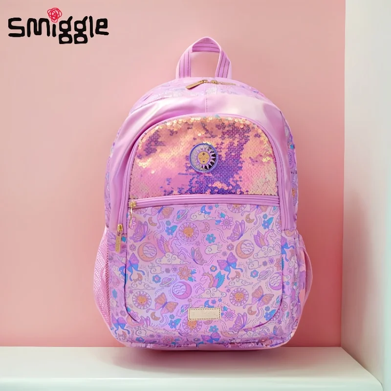 Hot Australian Smiggle Girls\' Backpack Large Capacity Primary School Cute Lightweight Cartoon Backpack Start of School Gift