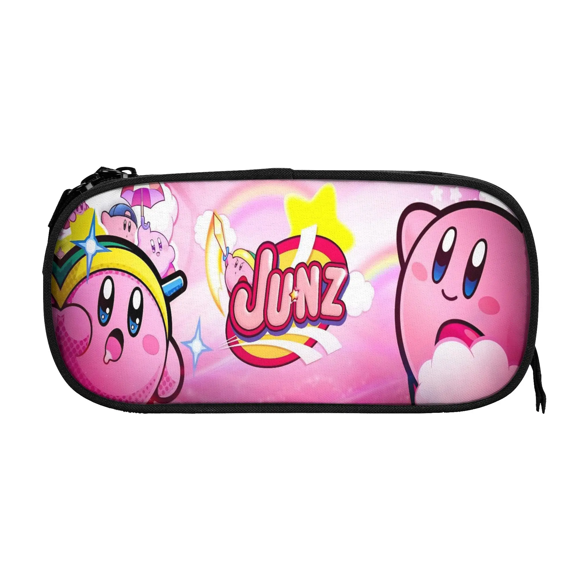 

Lovely pink kirbys funny game Pencil Case Pencilcases Pen for Student Large Storage Bags School Supplies Gift Stationery