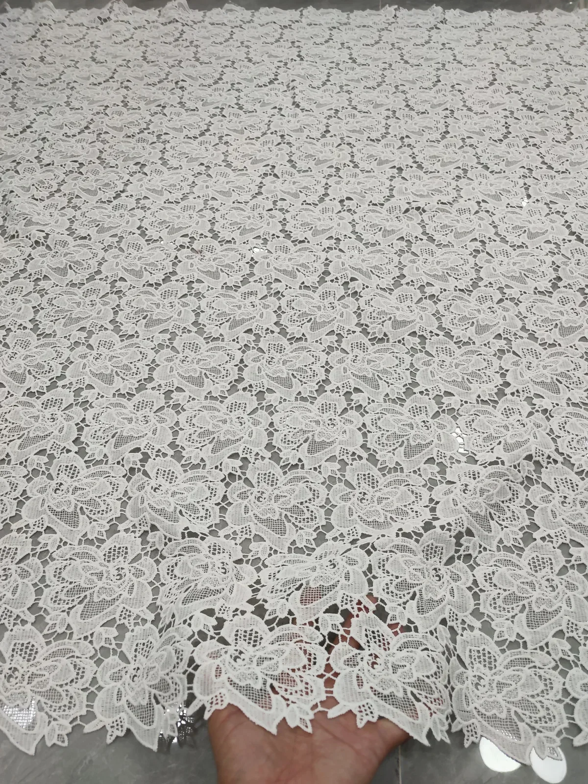 

African Milk Silk Guipure Cord Lace Fabric 2023 High Quality Water Soluble French Tulle Lace Fabric For Party Dress LJFT2335A
