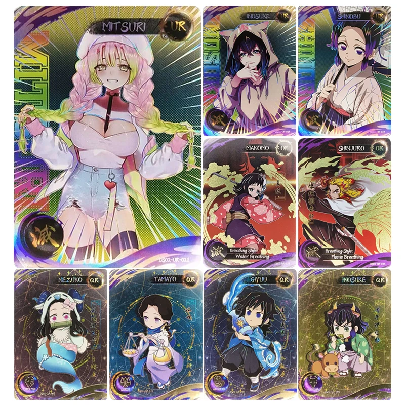 Aikaho Ds-02 Anime Demon Slayer UR OR MR QR Cards Kochou Shinobu Kanroji Mitsuri Collection Cards Birthday Gifts Children's Toys