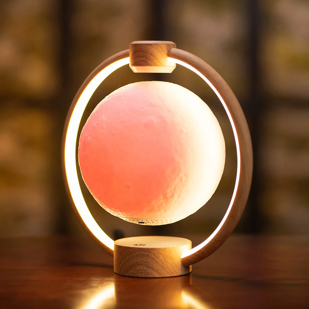 

Levitating Bluetooth Speaker with Moon Lamp, Unique Birthday Gift for Her or Him, Decorative Night Light for Office or Home