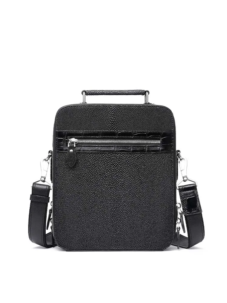 ouluoer single shoulder bag  business casual men handbag 2022 New arrivals stingray leather bag for male man bag