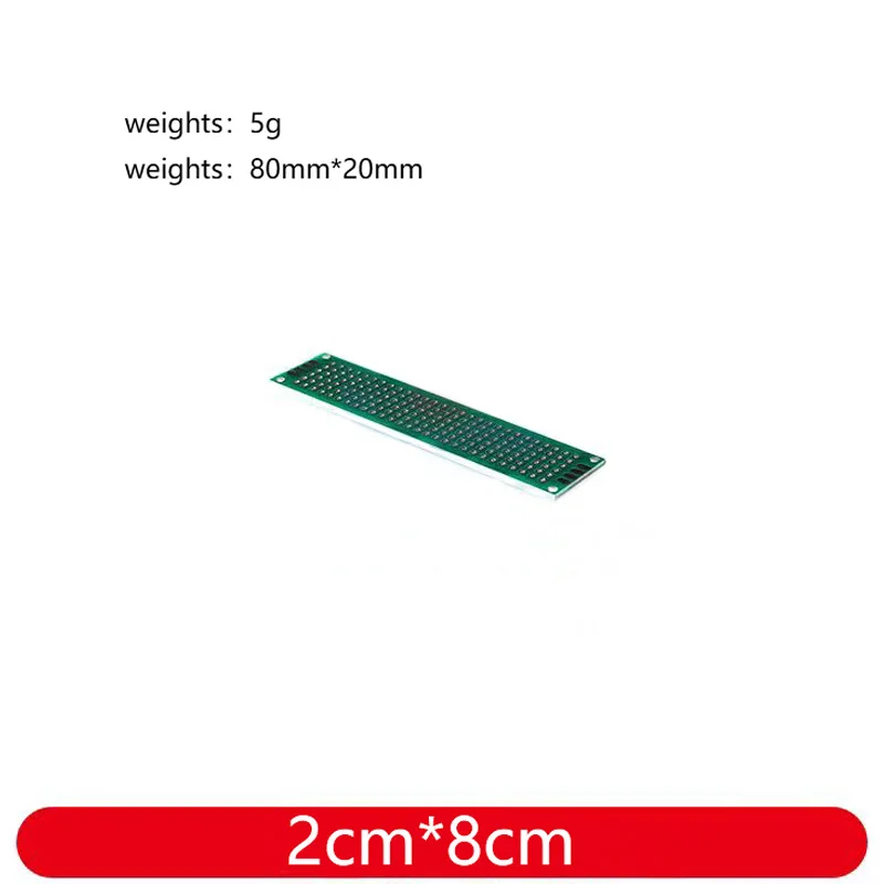 Double Side Tinned Thickness 1.6 Thickness High Quality Fiberglass PCB Tin Sprayed Experimental PCB 2.54 Pitch Hole Plate