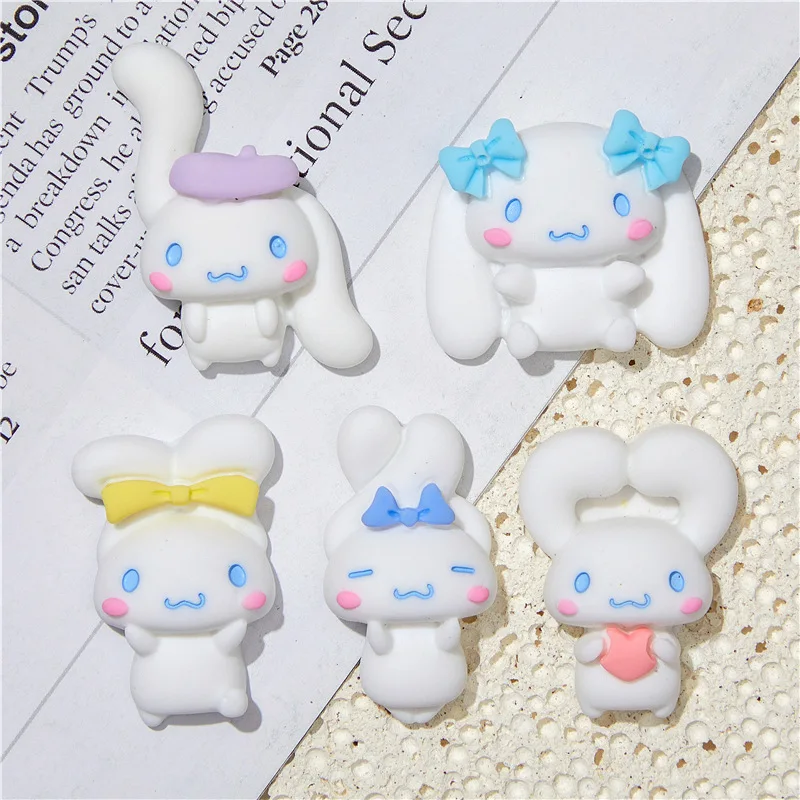 5pcs Cartoon cinnamoroll Sanrio Resin flatback cabochons Jewelry Accessories DIY resin charms for scrapbooking embellishments