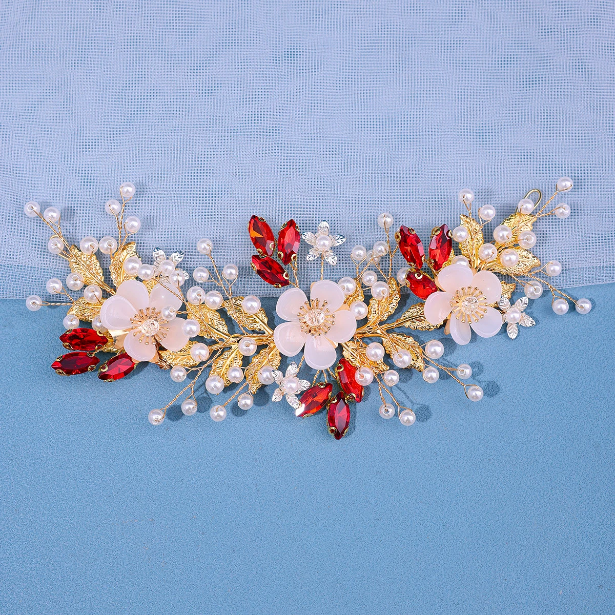 Роскошный свадебный зажим для волос ручной работы из смолы с цветочным искусственным кристаллом женские аксессуары для свадьбы выпускного вечера