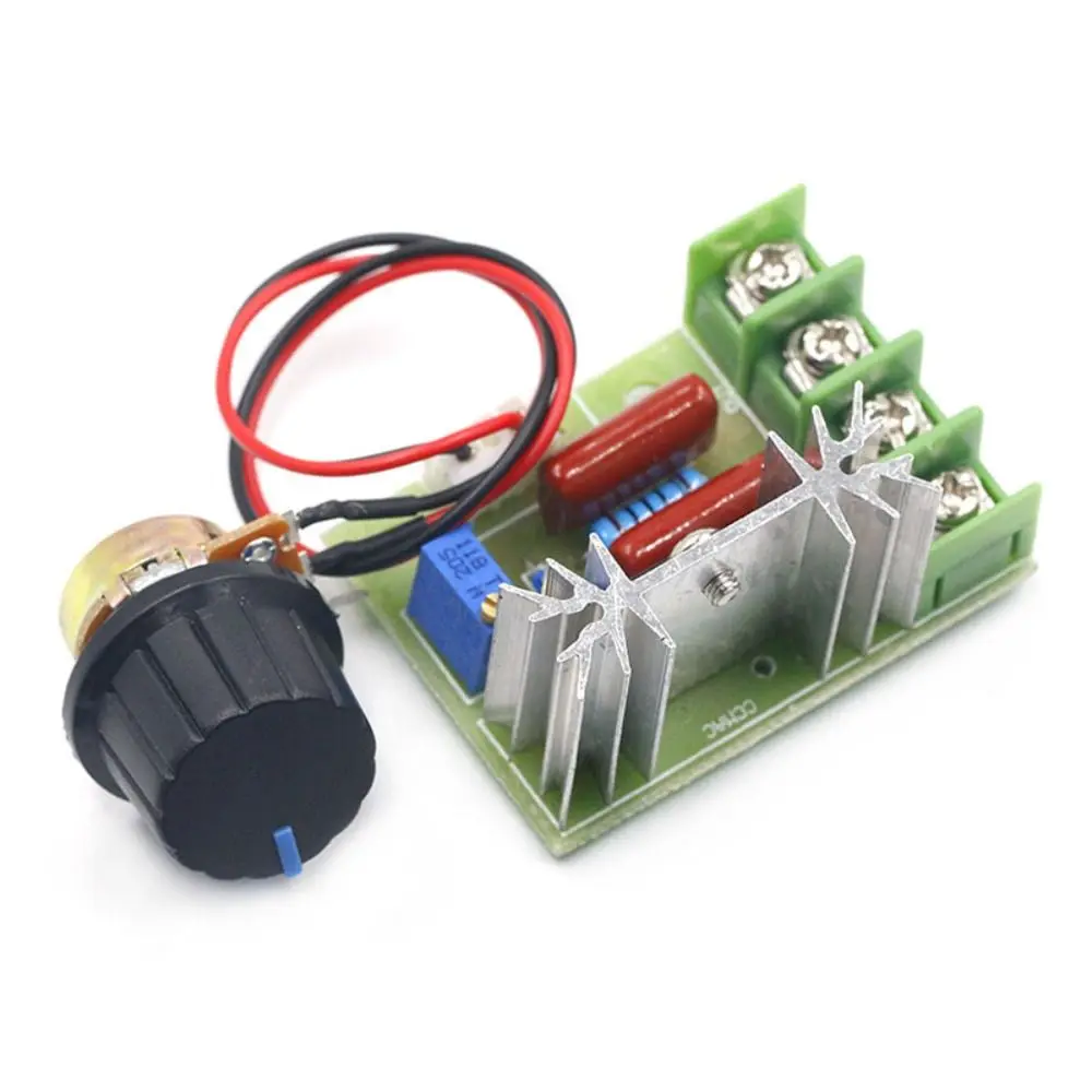 220V SCR Voltage Regulator 2000W Thyristor Dimmer AC Motor Speed Controller External with Remote Controller Light Dimmer Switch
