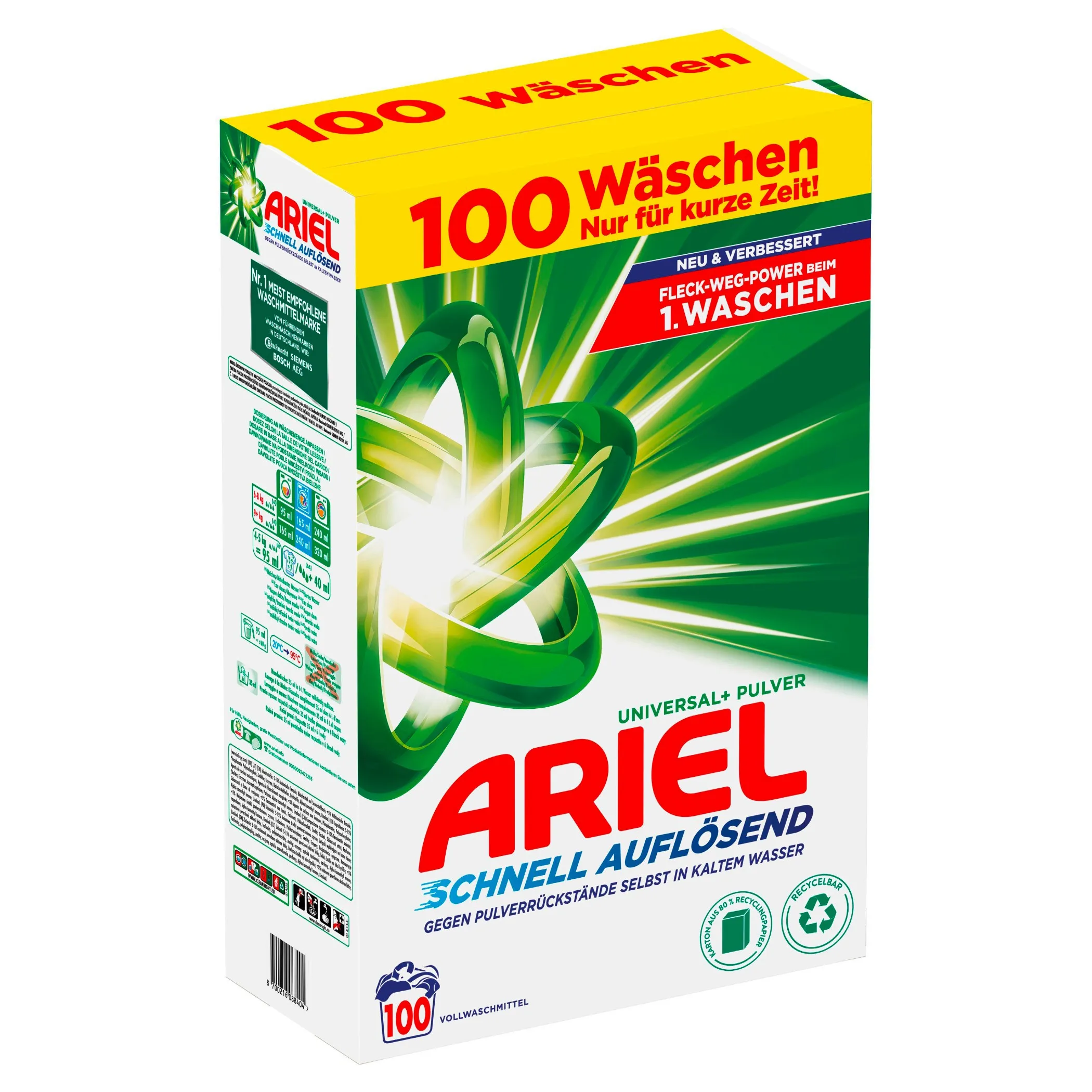 ARIEL German washing powder 6kg UNIVERSAL + 100 wash DE