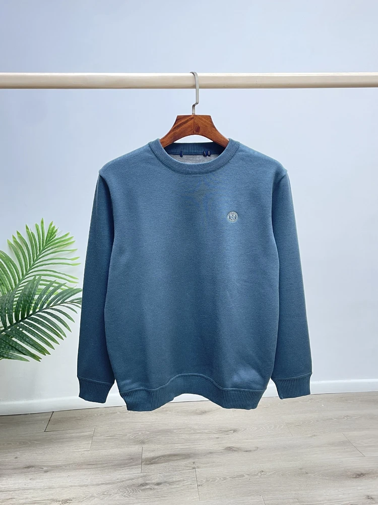 

Ultra-Soft Baby Velvet Warm Knitted Sweater Casual round Ne Men's Faionable Autumn Winter Thiened Comfortable Knitwear