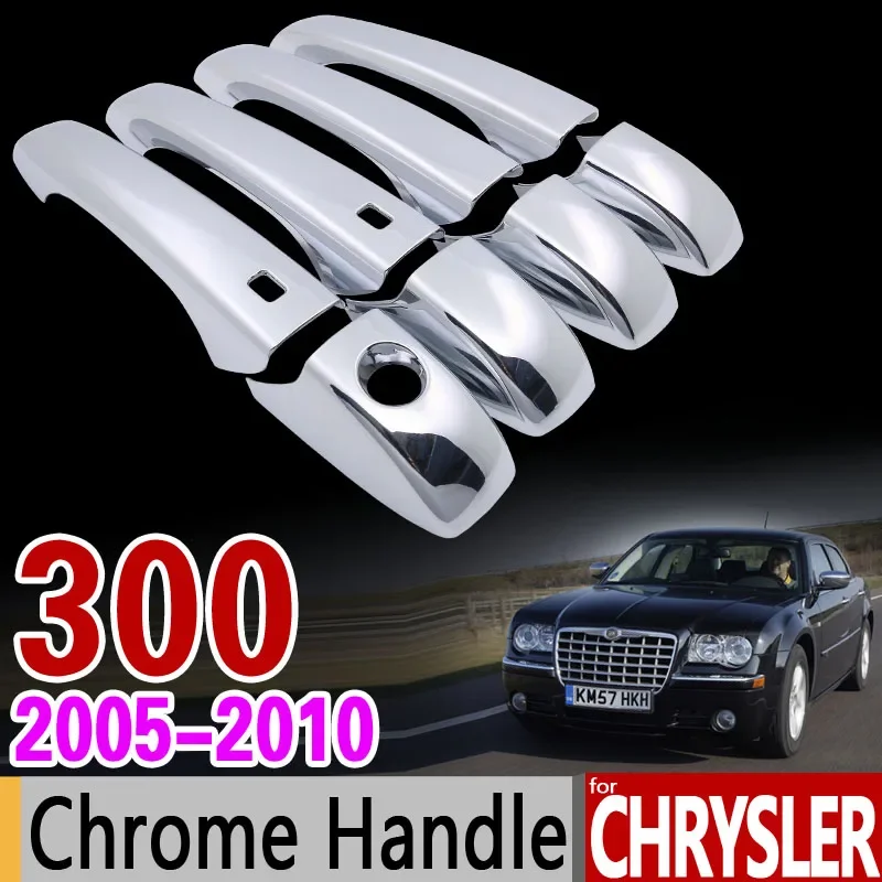 

for Chrysler 300 2005-2010 Chrome Handle Cover Trim Set 300c 1st Gen 2006 2007 2008 2009 Car Accessories Sticker Car Styling