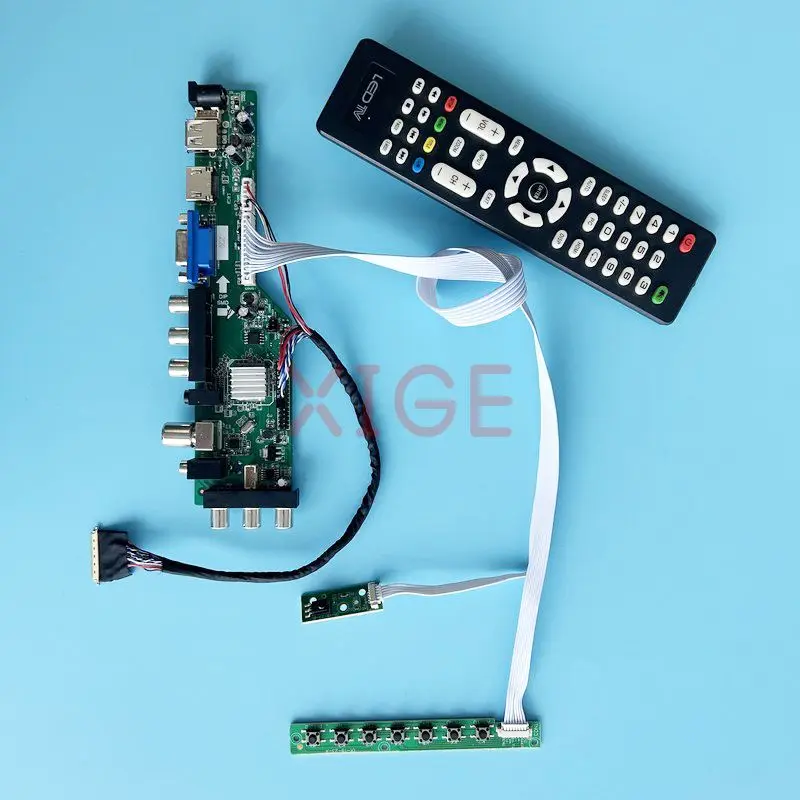 

Controller Board Fit B156HW01 B156HW02 B156HW03 DVB Digital Signal 1920*1080 Display 40-Pin LVDS DIY Kit USB+DHMI+VGA+2AV 15.6"