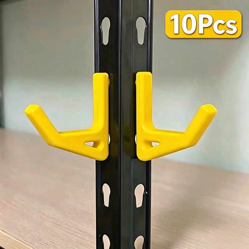 10pcs Universal Hooks For Shelving With 10mm Hole Spacing Storage Hooks Garage Auxiliary Hooks Shelf Fittings Support Hooks ﻿