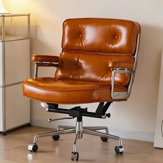 Robin Draaistoel Ergonomische computerstoel, lederen bureaucomputerstoel