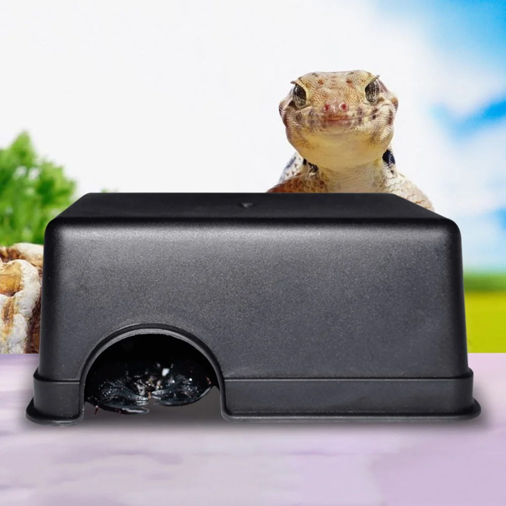 

Reptile Hide Cave Natural Tank Ornament For Terrarium Decoration Crawling Cave Fish Tank Shelter Black Large Size