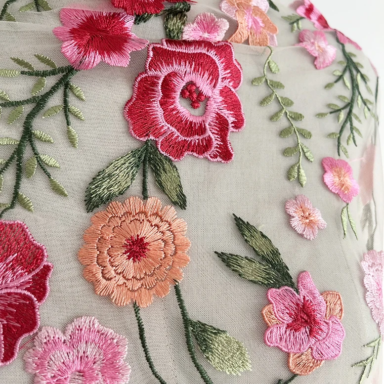 جديد جودة عالية ملونة التدرج صائق نسيج الدانتيل المطرز DIY بها بنفسك فساتين الزفاف اليدوية الملابس فستان الملحقات