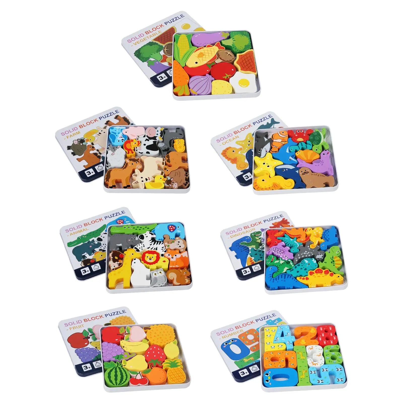 

3D Cartoon Puzzles Developing Cognitive Abilities Unique Gifts Motor Skills Educational Toy for Kids Girls Preschool Boys