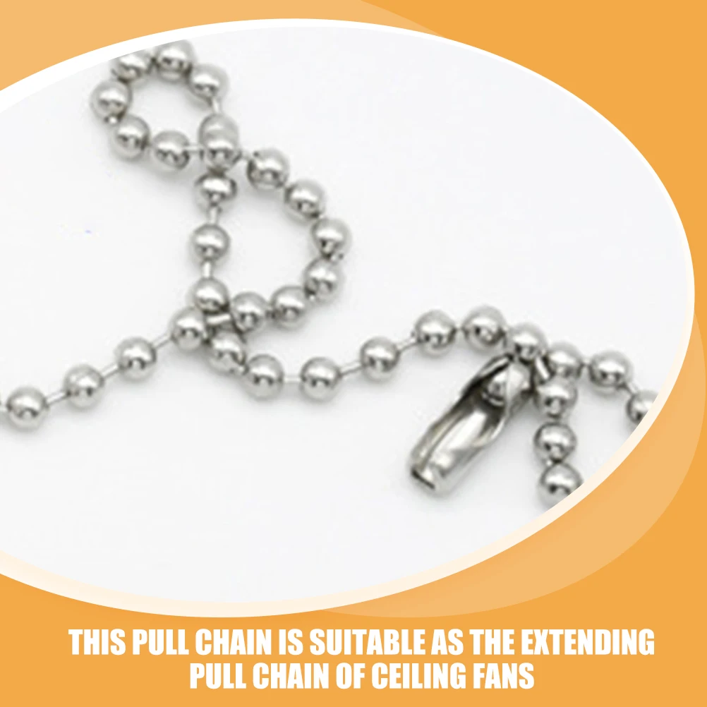 

4pcs Pull Chain Extension for Ceiling Fans Table Lamps Decorative Baseball Charm Vintage Beaded Chain Easy Installation Sturdy