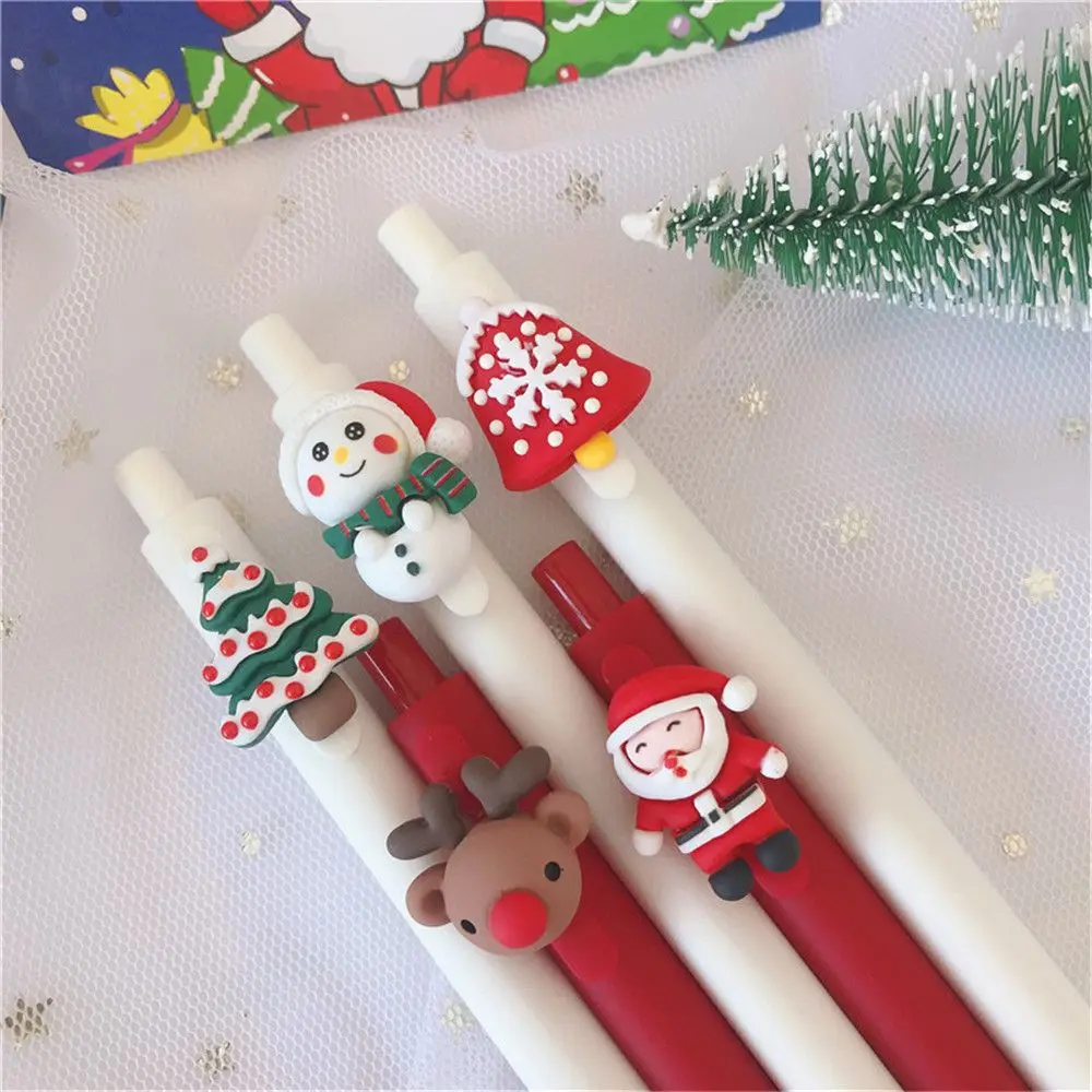 ตกแต่งบ้านโรงเรียนประถมศึกษา Merry Christmas เครื่องเขียนปากกาลูกลื่นคริสต์มาส Santa Claus Xmas Tree