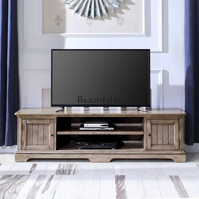 LS 04 خزانة تلفزيون من الخشب الصلب الأمريكي البسيط أثاث منزلي فاخر خفيف الوزن