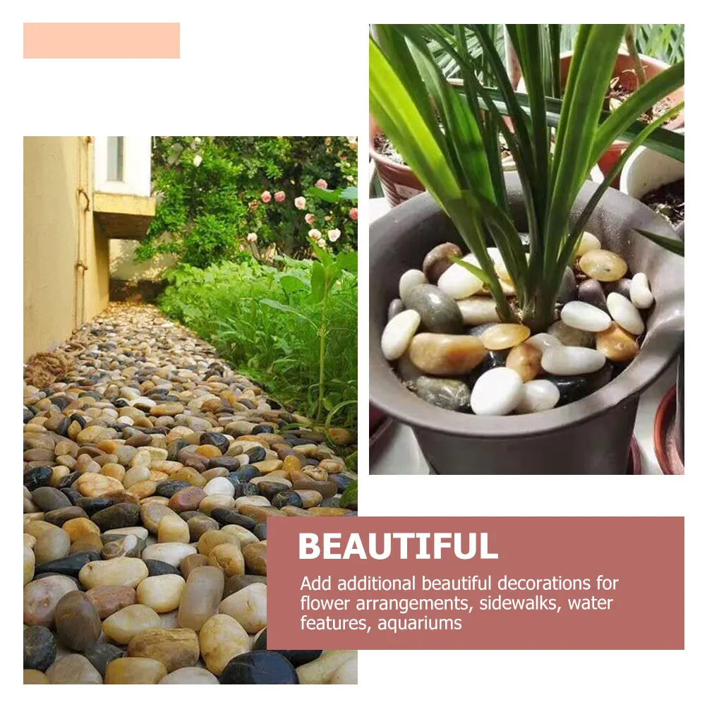 

Aquarium Pebbles Natural Stones Smooth Edges for Fish Tank Flowerpot Plant Pots Decorative Rocks Landscaping Gravel