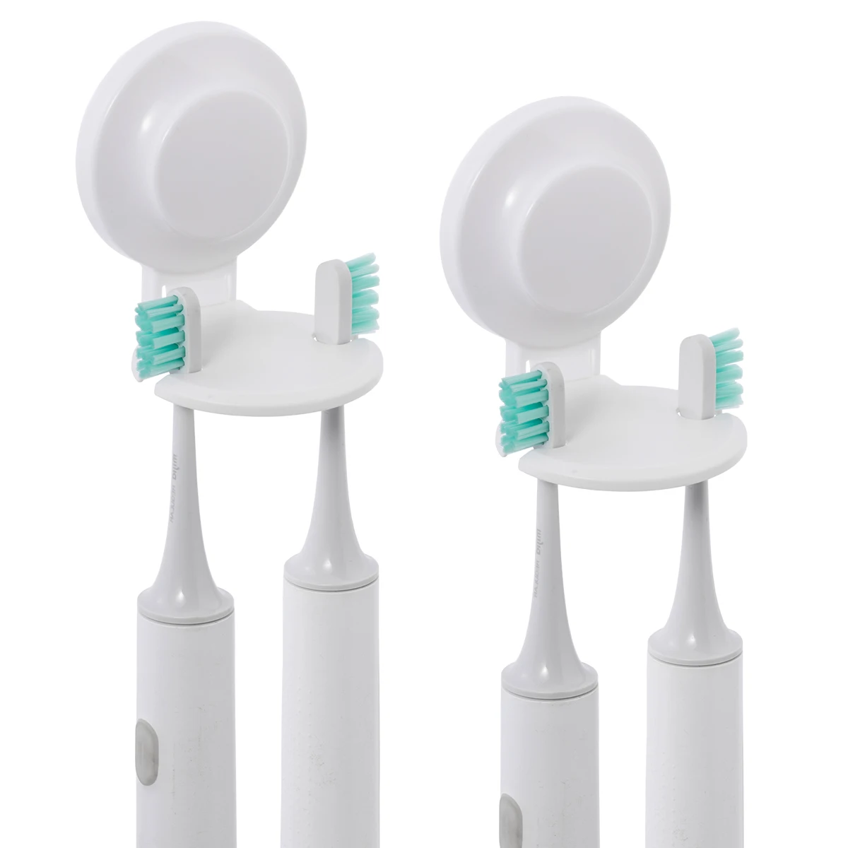 

TAILI 2pcs Toothbrush Holder with Suction Cup Shaver Tooth Brush Storage Rack Organizer for Shower Bathroom Accessories