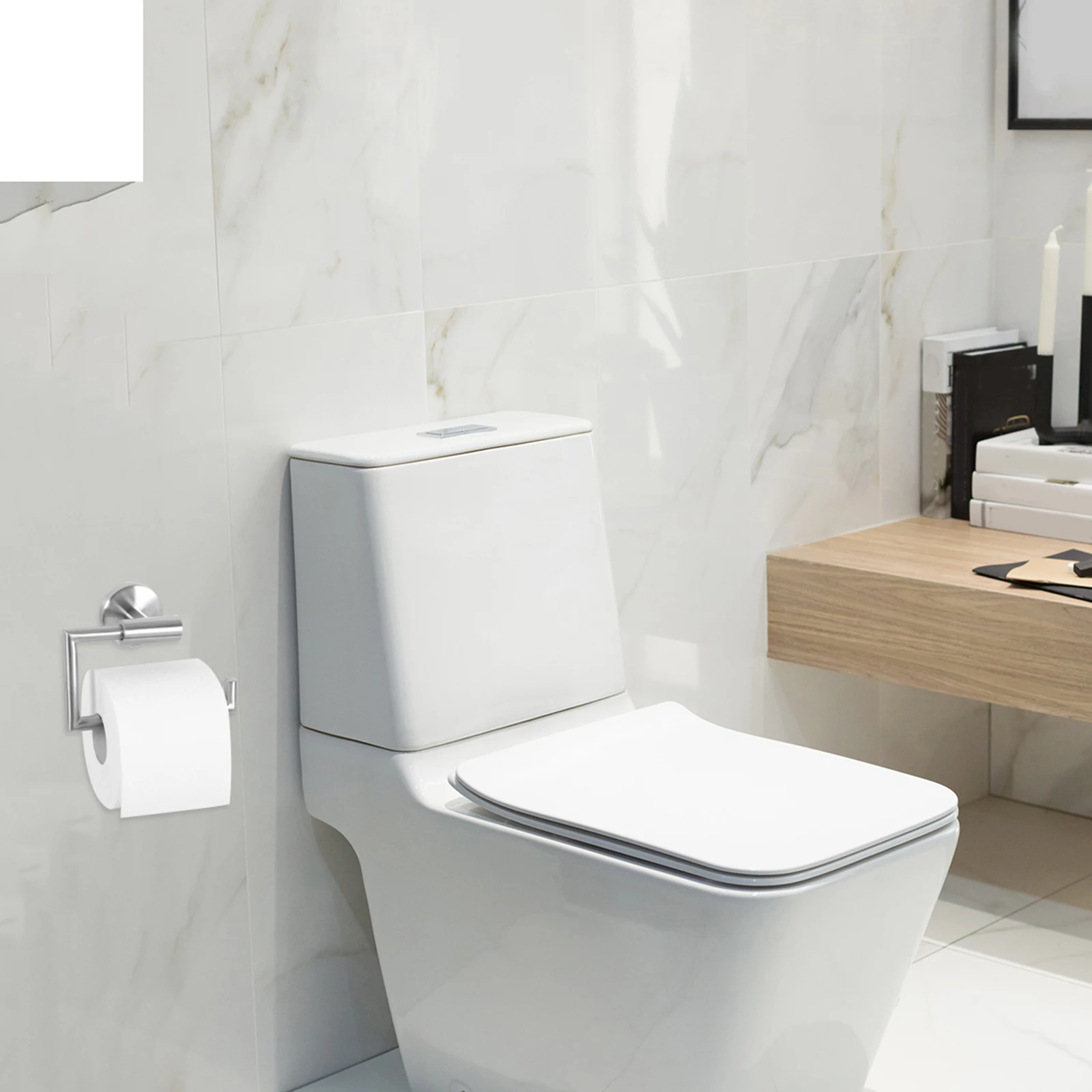 

1Pcs Stainless Steel Roll Paper Rack Waterproof Bathroom Organizer Strong Bearing Capacity Toilet Paper Storage Holder