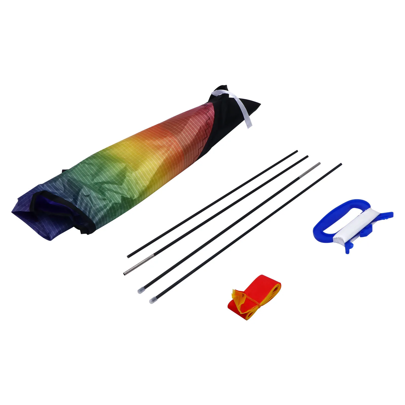 ว่าวกลางแจ้งสำหรับเด็ก รูปทรงสามเหลี่ยมสีสันสดใส หางยาว ง่ายต่อการเล่น ของขวัญวันเกิดคริสต์มาส ว่าวรูปสามเหลี่ยม